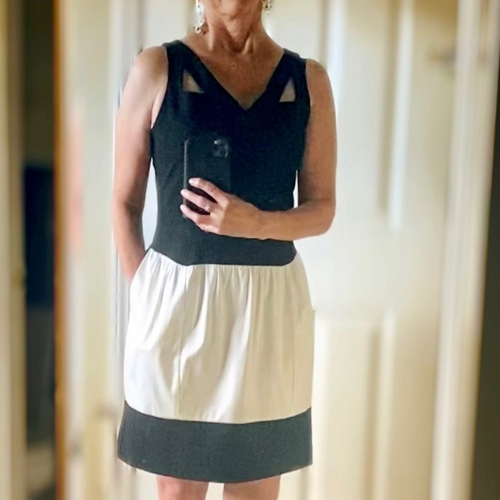 Beautiful designer dress. Black and cream